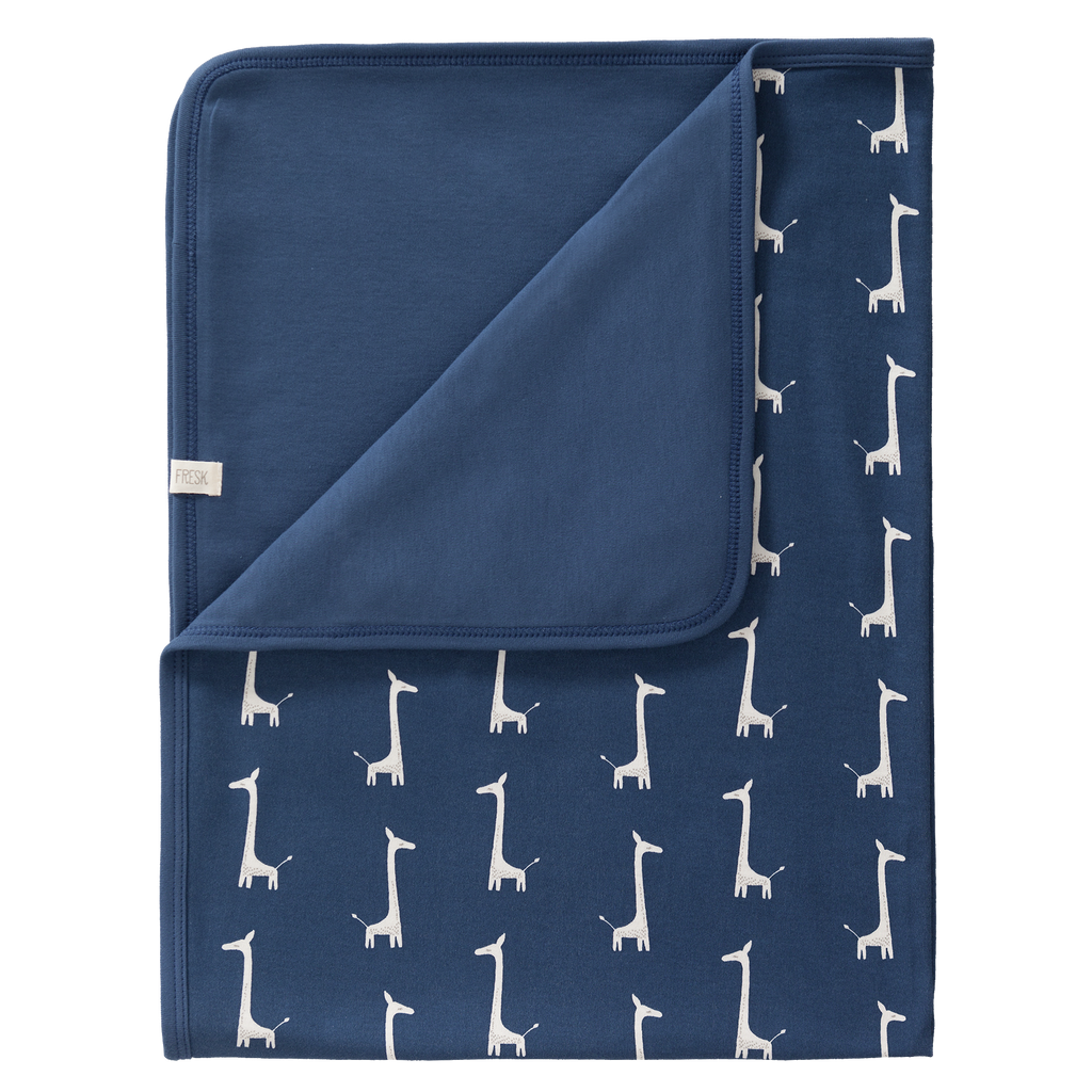 Babydeken Giraf Indigo Blue