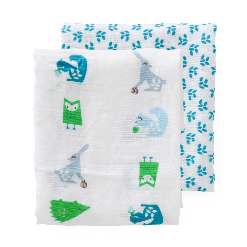 Swaddle set Ekhorn green (2 stuks)