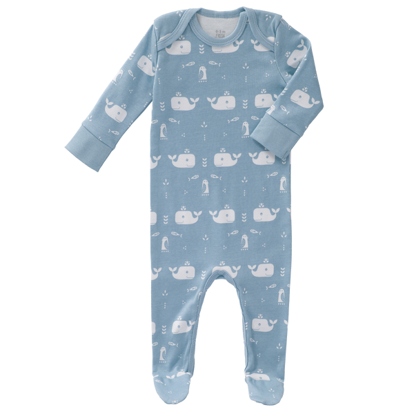 Pyjama met voet Whale Blue Fog